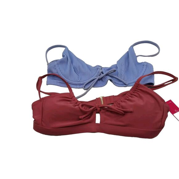 Bikini Tops Lot Of Two Junior's Medium Hollister Xhileration Adjustable Swim - Picture 1 of 7